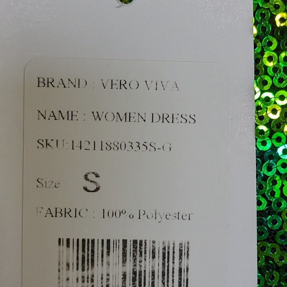Green sequined top - Picture 3 of 6